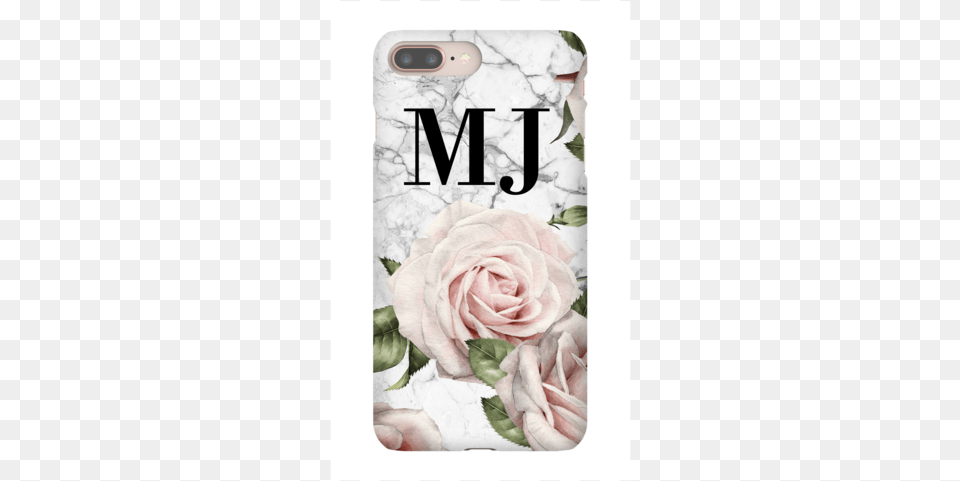 Personalised White Floral Marble Initials Iphone 8 Mobile Phone, Flower, Plant, Rose, Book Free Png Download