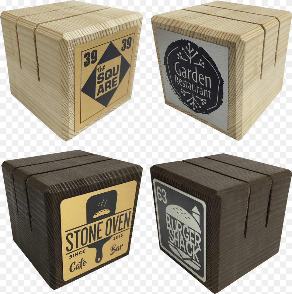 Personalised Wooden Block Menu Holderstitle Personalised Box, Crate, Cardboard, Carton Free Transparent Png