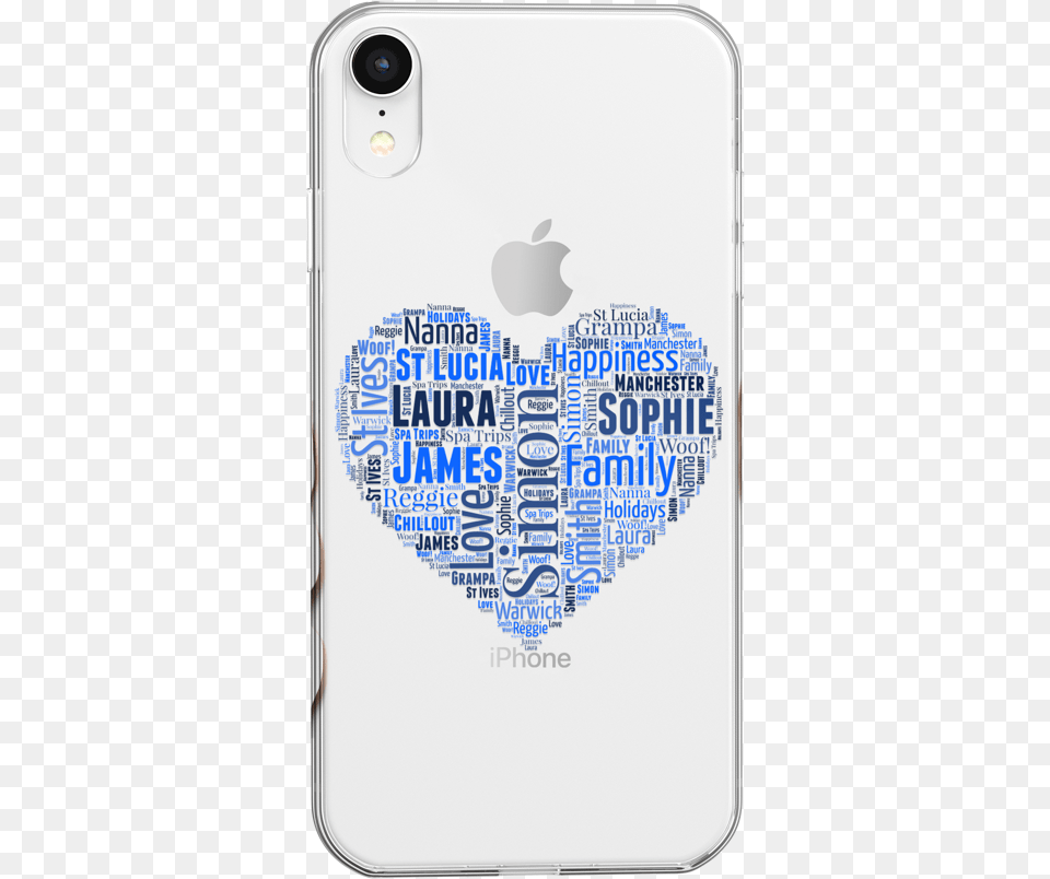 Personalised Word Art Phone Case Custom Clear Flexible Cover Iphone, Electronics, Mobile Phone Png Image