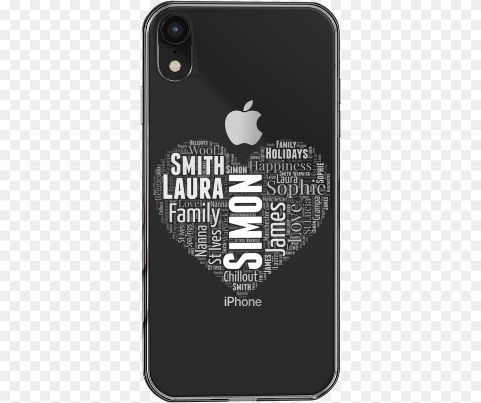 Personalised Word Art Phone Case Custom Clear Flexible Cover Mobile Phone Case, Electronics, Mobile Phone, Iphone Png