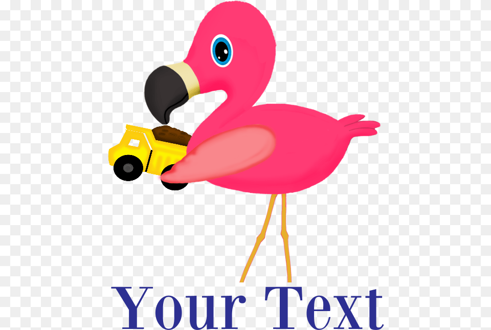 Personalizable Flamingo Dump Truck Neck Tie Flamingo Easter, Animal, Beak, Bird Png Image