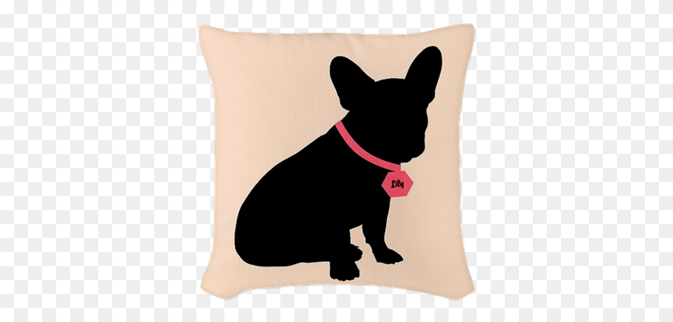 Personalizable French Bull Dog Burlap Throw Pillow Pillows, Cushion, Home Decor, Animal, Cat Free Transparent Png