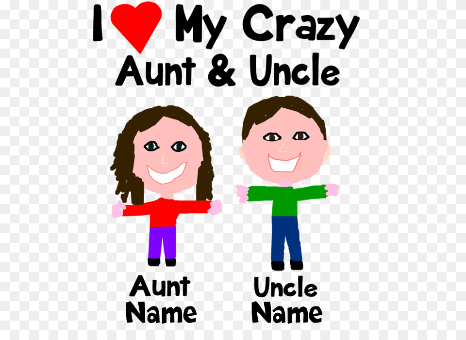Personalize Crazy Aunt Uncle Bib, Baby, Person, Face, Head Png Image