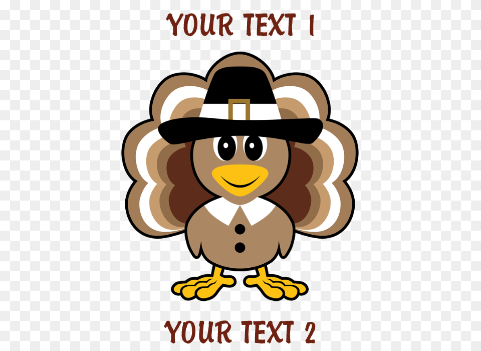 Personalized Baby Turkey Pilgrim Apron, Clothing, Hat, Face, Head Png Image