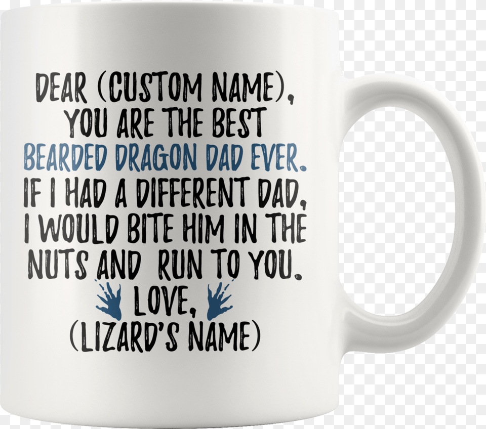 Personalized Best Bearded Dragon Dad Coffee Mug 11 Oz Mug, Cup, Beverage, Coffee Cup Free Png