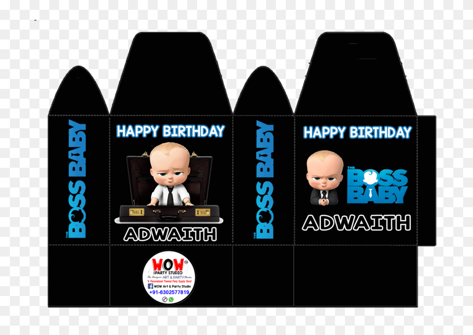 Personalized Boss Baby Birthday Candy Choclate Boxes 10 Pcs Action Figure, Person, Face, Head Free Png Download