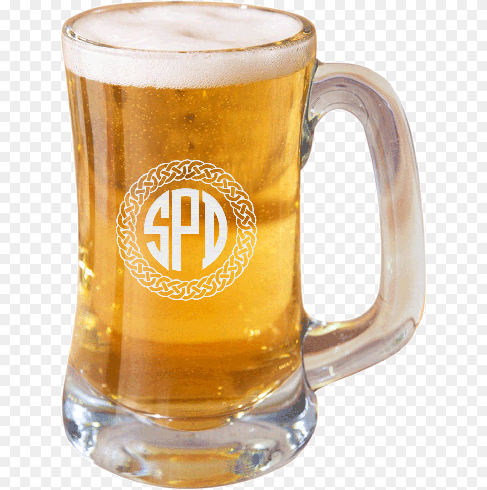 Personalized Celtic Circle Three Letter Monogram Beer Mug Serveware, Alcohol, Beverage, Cup, Glass Free Png