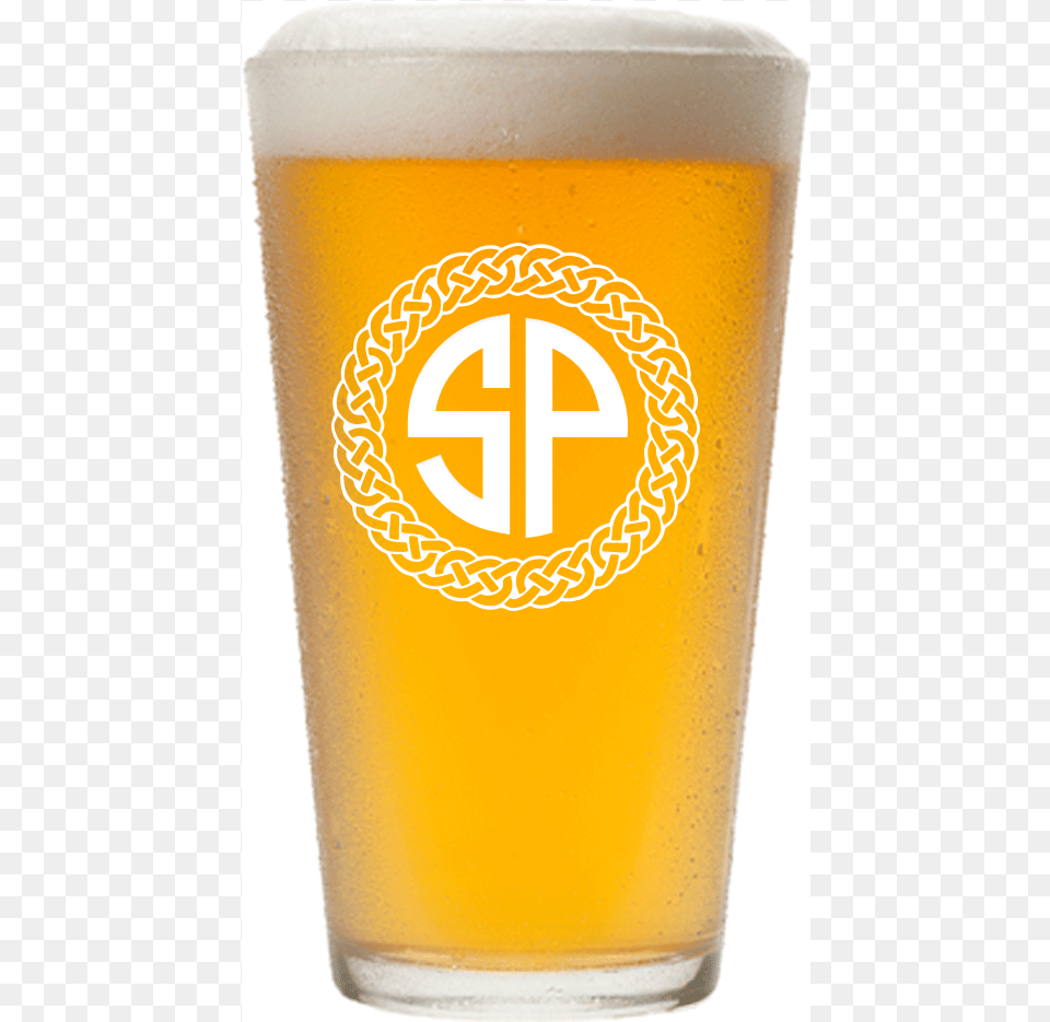 Personalized Celtic Circle Two Letter Monogram Pint Pint Glass, Alcohol, Beer, Beer Glass, Beverage Png Image