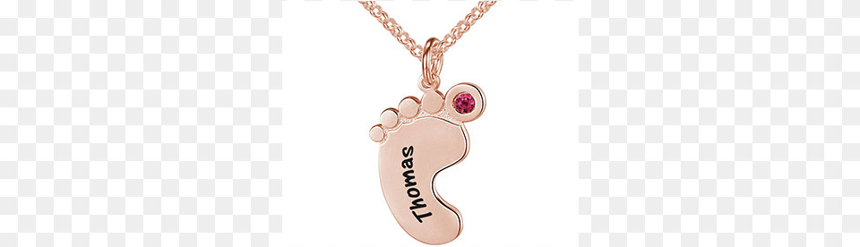 Personalized Foot Birthstone Name Necklace Custom Children, Accessories, Jewelry, Locket, Pendant Free Png
