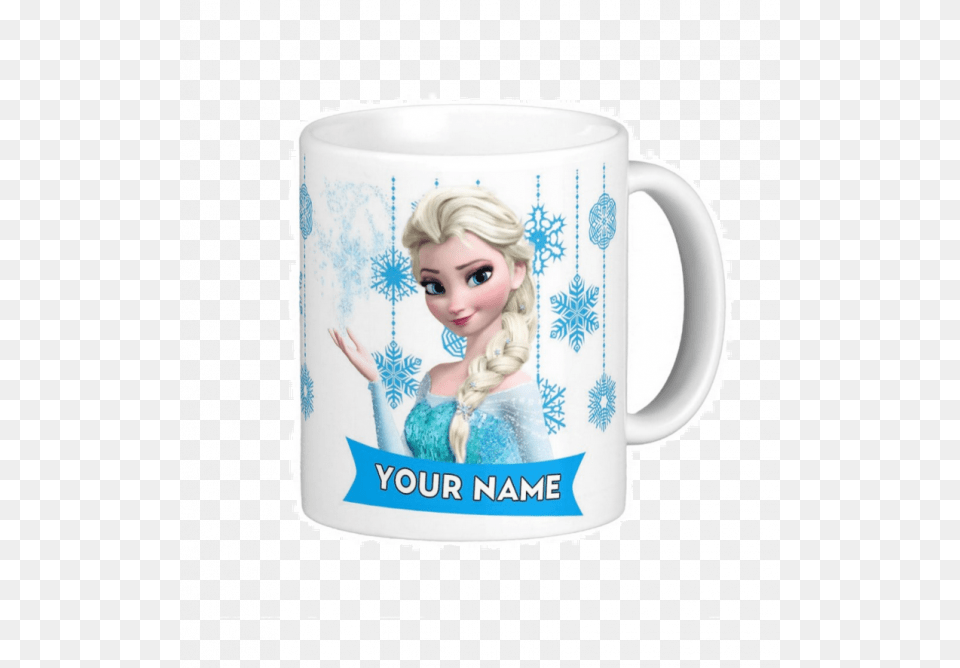 Personalized Frozen Elsa Plastic Kids Mug 11oz Elsa, Cup, Adult, Person, Female Png Image
