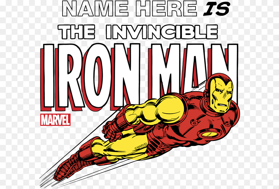 Personalized Invincible Iron Man Tile Coaster Superhero, Publication, Book, Comics, Person Png