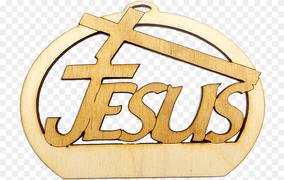 Personalized Jesus Cross Ornament Emblem, Accessories, Logo, Gold, Symbol Free Png Download