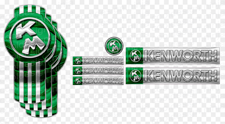 Personalized Km Greenchrome Full Kenworth Interiorexterior Green Free Png