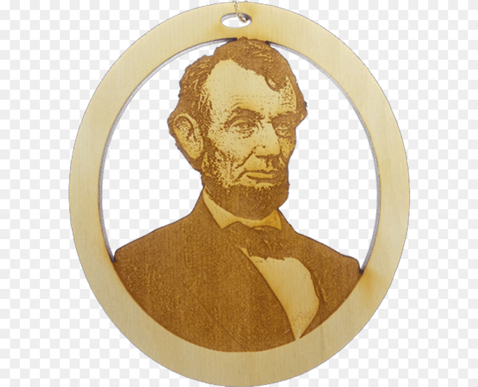 Personalized Lincoln Ornament Circle, Adult, Male, Man, Person Free Png