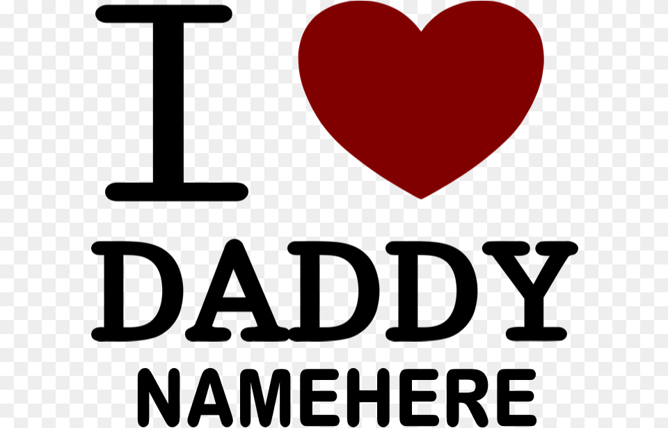 Personalized Name I Heart Daddy Banner Heart, Astronomy, Moon, Nature, Night Png Image