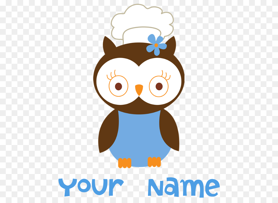 Personalized Owl Chef Apron, Plush, Toy, Cartoon, Animal Free Png