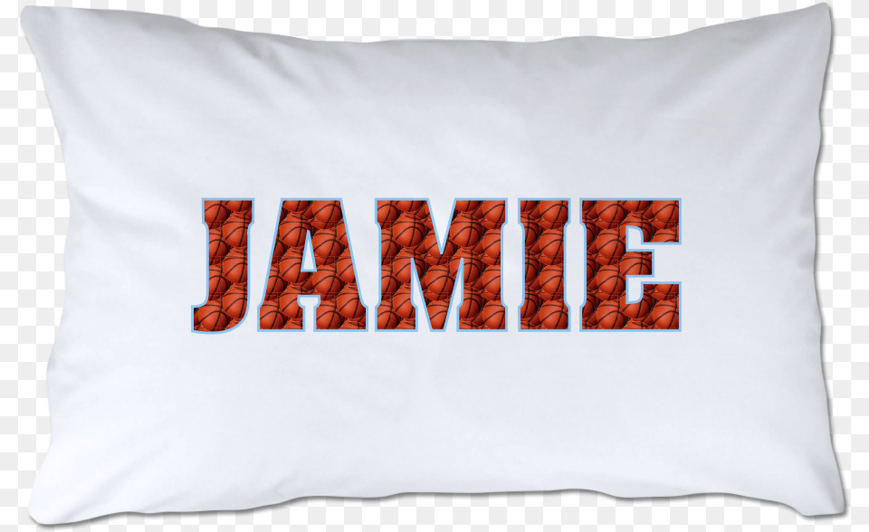 Personalized Patterned Letters Basketball Pillowcase Throw Pillow, Cushion, Home Decor, Ball, Basketball (ball) Free Png Download