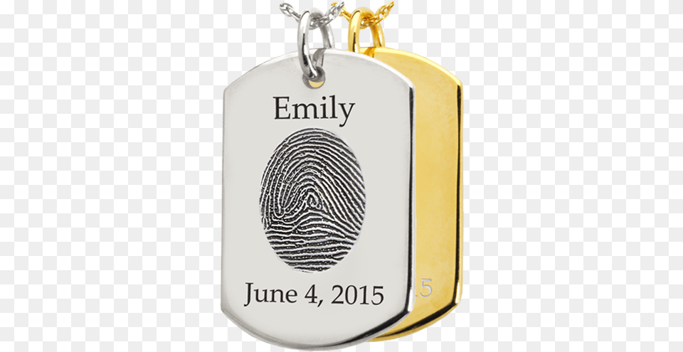 Personalized Picture Amp Handprint Jewelry Funeral Homes Fingerprint Necklace, Accessories, Pendant, Disk Free Png Download