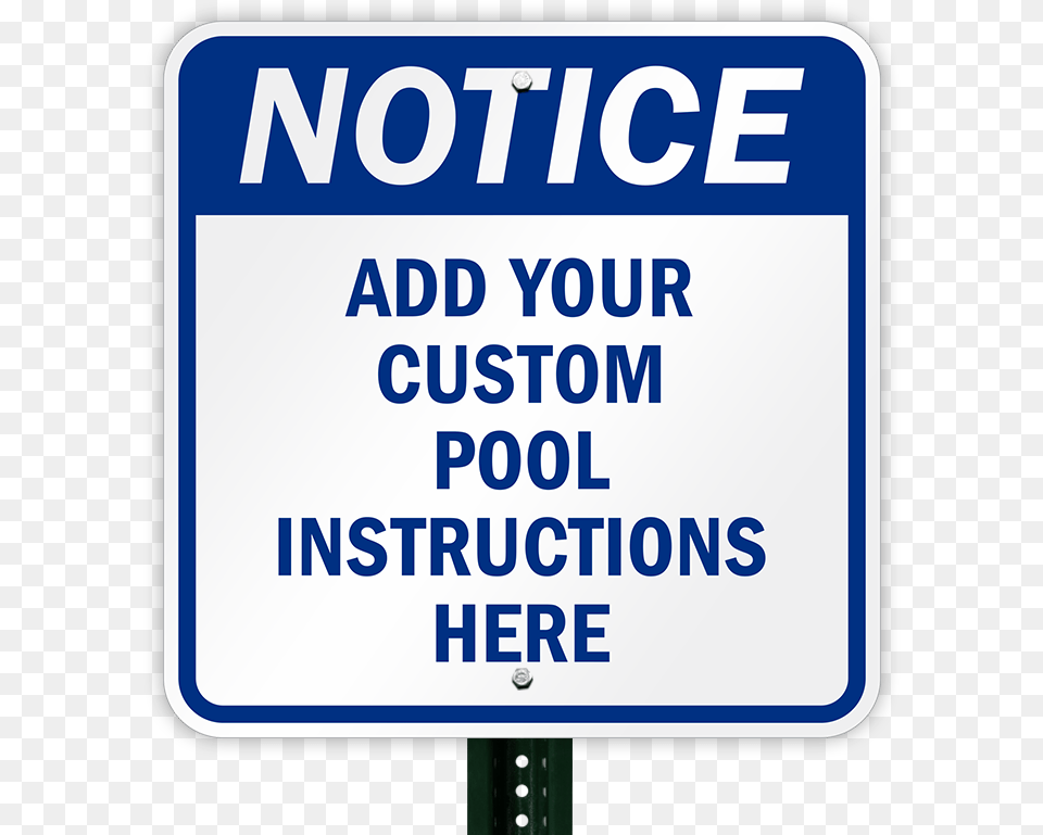Personalized Pool Instructions Notice Sign Sign, Symbol, Bus Stop, Outdoors, Road Sign Free Png
