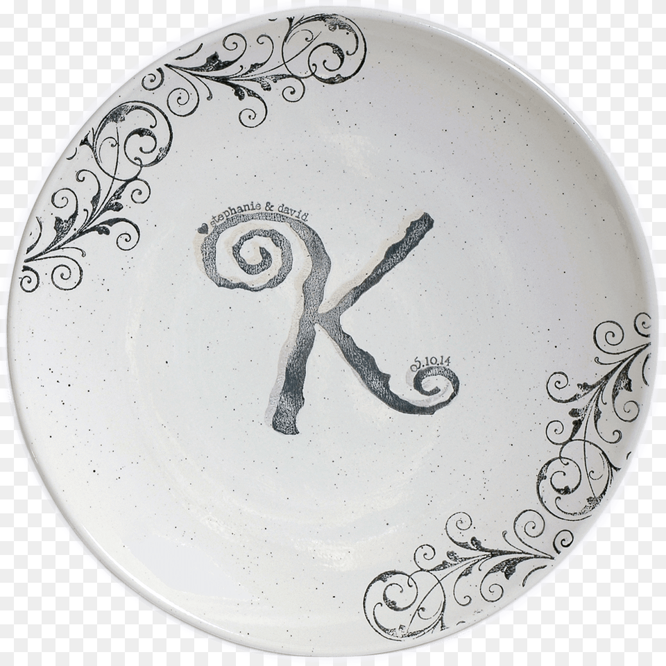 Personalized Scrollwork Wedding Guest Book Platter, Art, Dish, Food, Meal Png