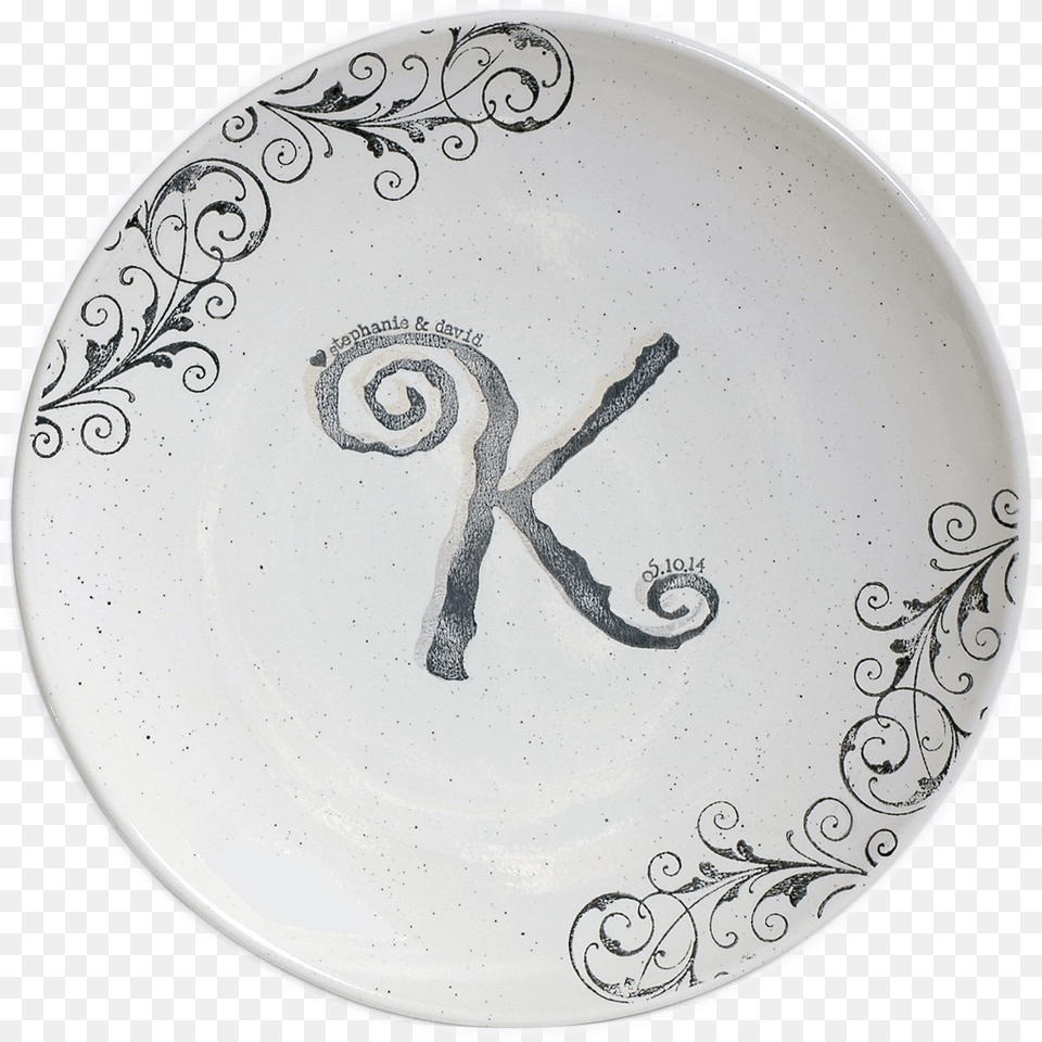 Personalized Scrollwork Wedding Guest Book Platter Circle, Art, Dish, Food, Meal Free Transparent Png