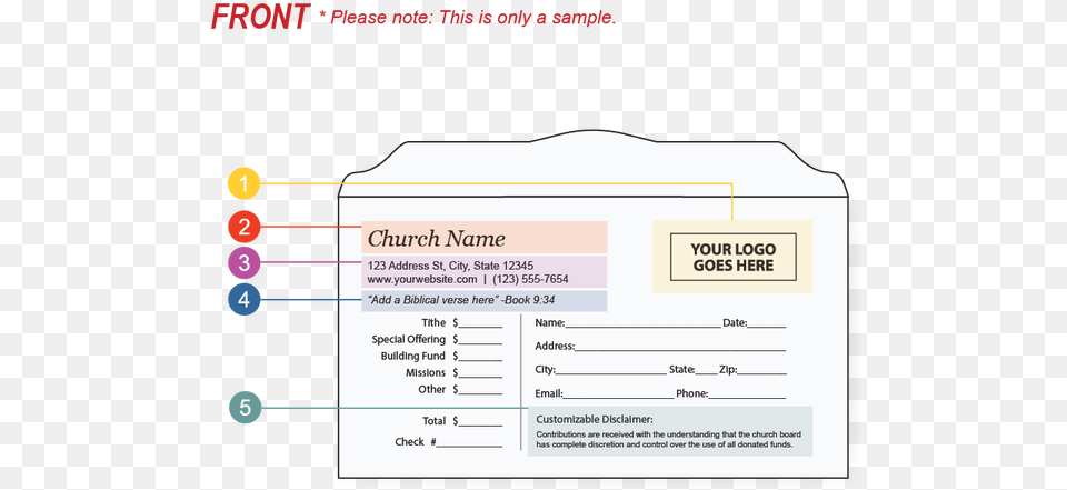 Personalized Tithe Envelopes Diagram, Page, Text, Document Free Transparent Png