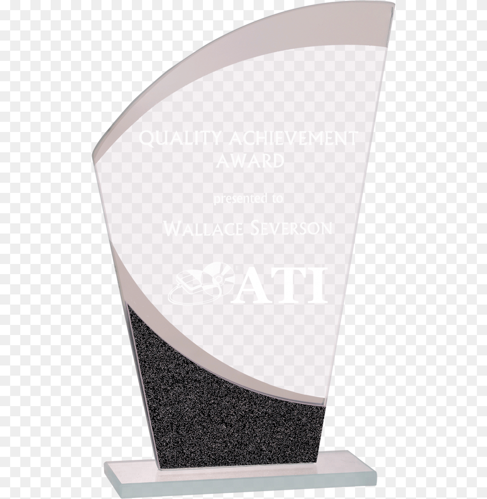 Personalized Wave Glass Tower Award Headstone, Gravestone, Tomb, Disk Png Image