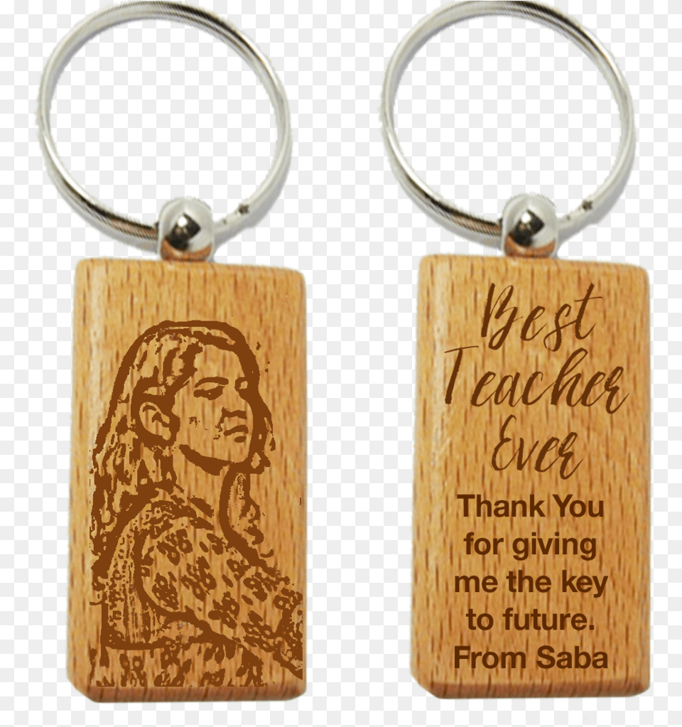 Personalized Wooden Keychain, Accessories, Earring, Jewelry, Adult Free Png Download
