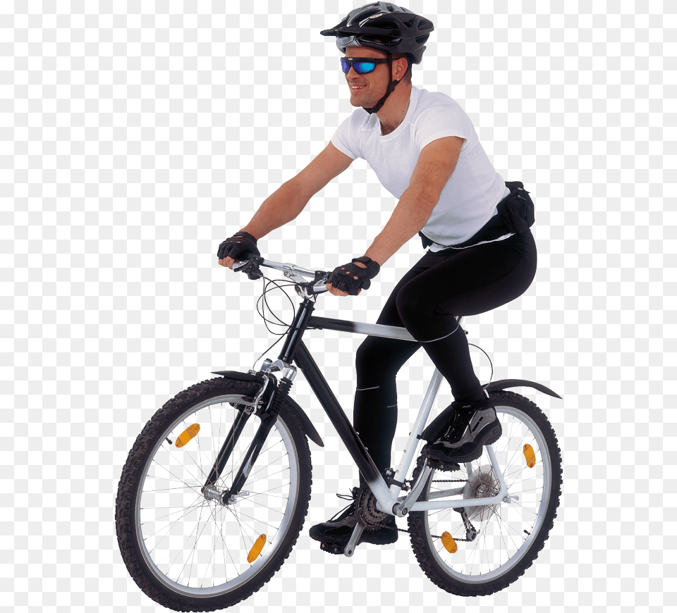 Personas En Bicicleta Person On Bike Bicicleta, Helmet, Male, Adult, Bicycle Png Image