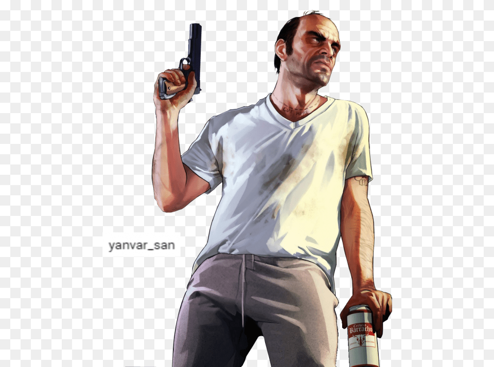 Personazhi Gta 5, Weapon, Clothing, Firearm, Gun Png Image