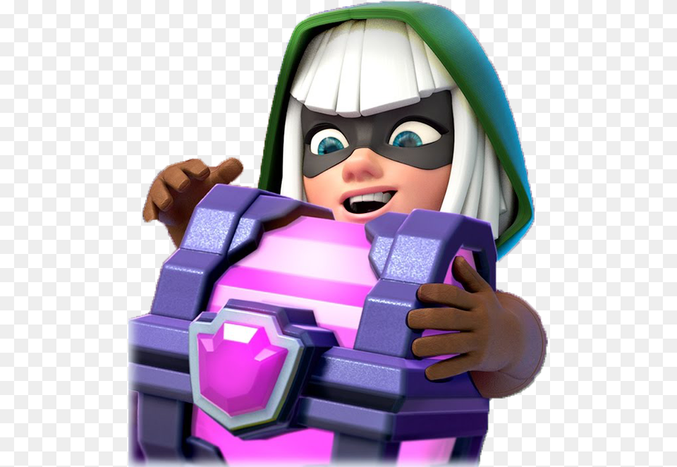 Personnage Clash Royal Bandit Clash Royale, Toy, Face, Head, Person Free Png Download