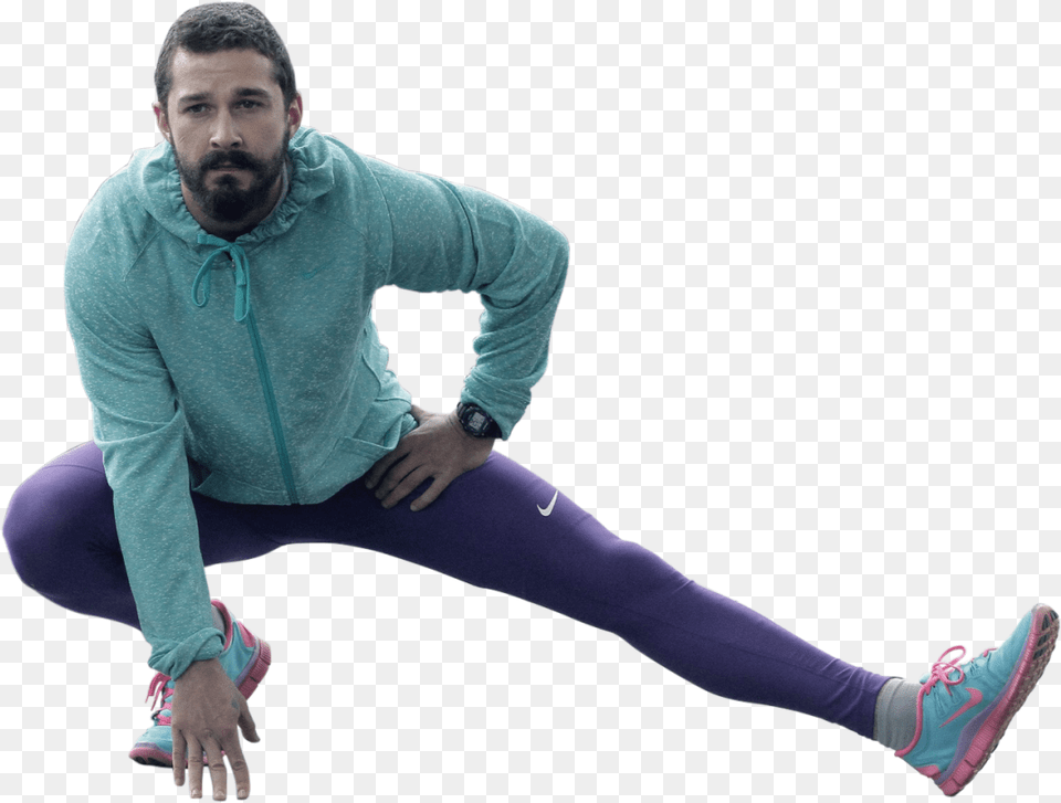 Personshia Labeouf Stretching Shia Labeouf, Stretch, Person, Sleeve, Man Free Transparent Png