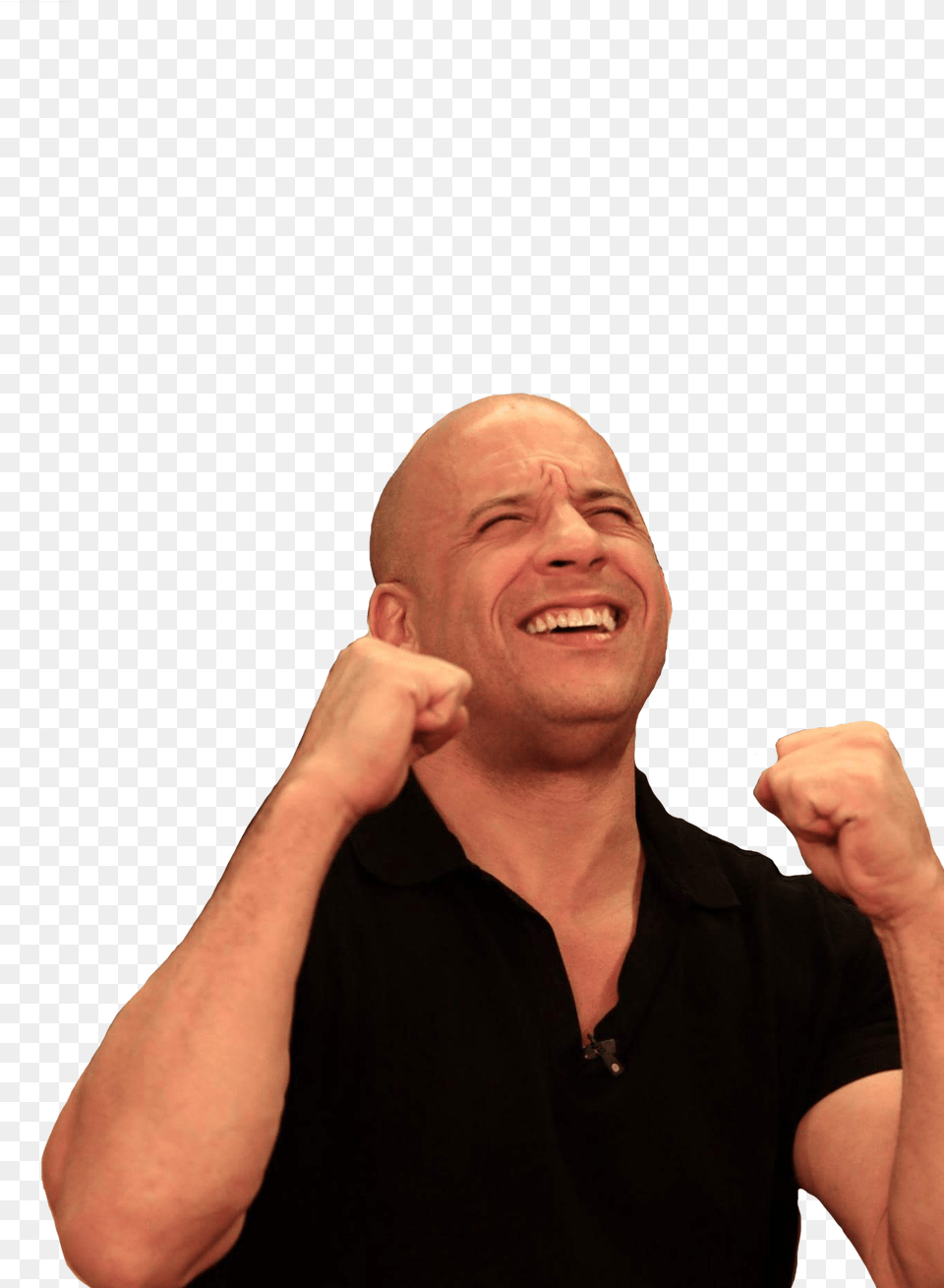 Personvin Diesel Celebrating Vin Diesel Cut Out, Head, Person, Face, Happy Png Image
