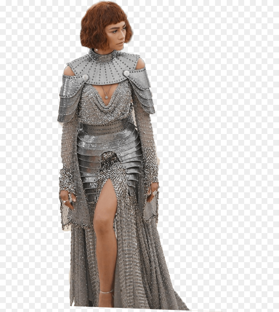 Personzendaya Zendaya Armor Dress, Woman, Adult, Person, Female Free Png