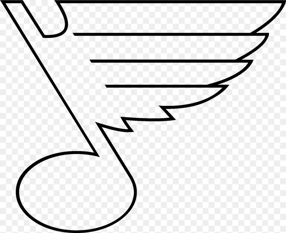 Perspective St Louis Cardinals Logo Coloring Pages St Louis Blues Logo Black And White, Gray Png