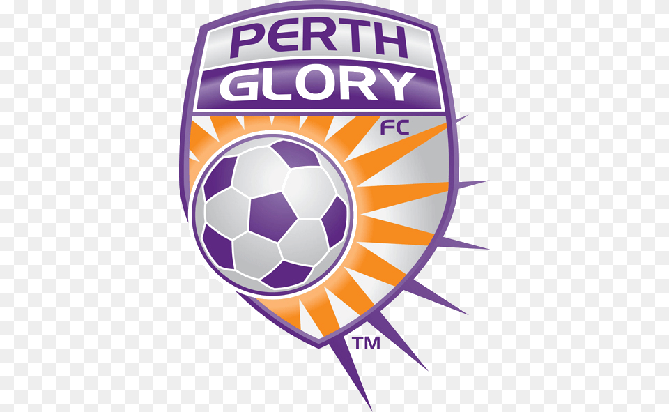 Perth Glory Fc Logo Melbourne City Vs Perth Glory, Badge, Ball, Football, Soccer Png