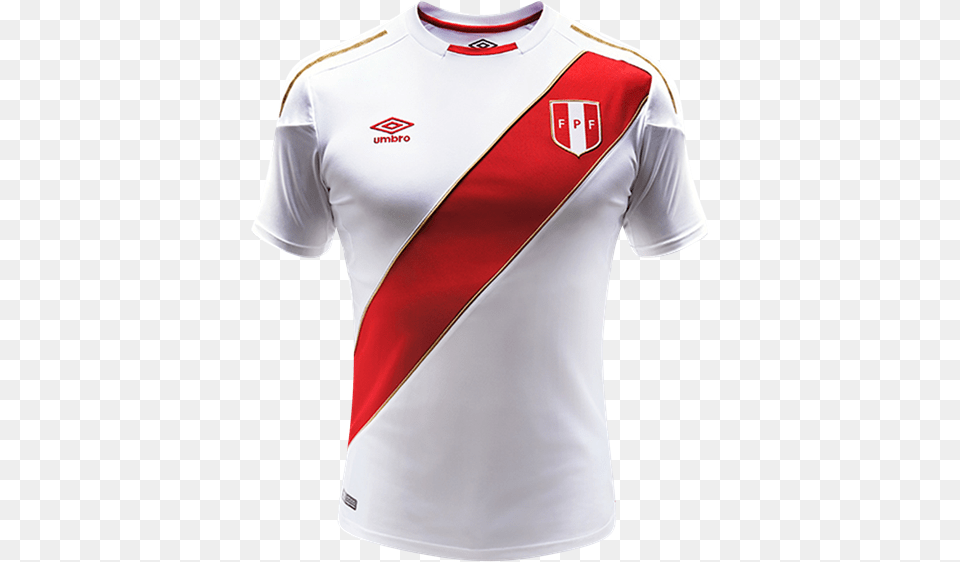 Peru 2018 Home Jersey From Umbro Peru Football Shirt, Clothing, T-shirt Free Png Download