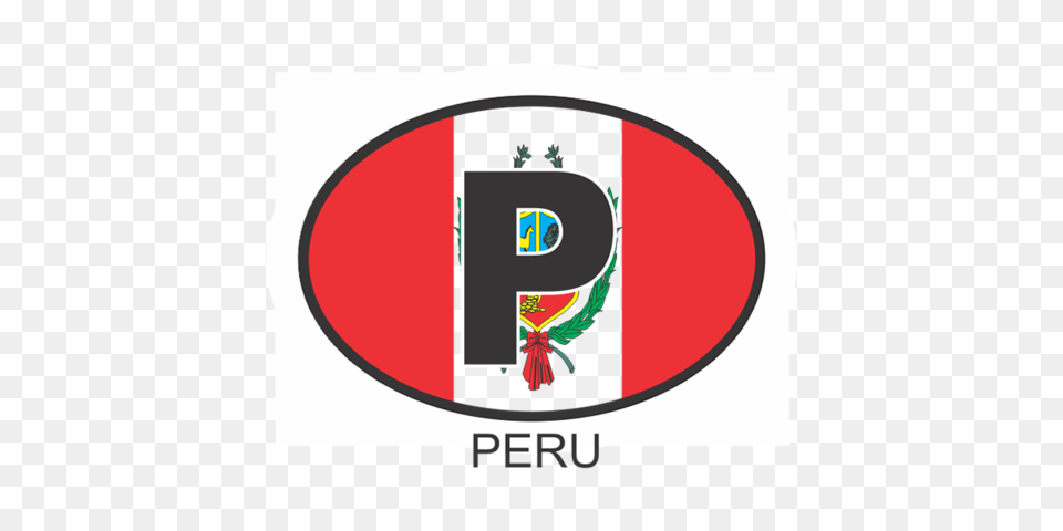 Peru Colour Oval Car Decal Flags N Gadgets, Emblem, Symbol, Sticker, Disk Free Png Download