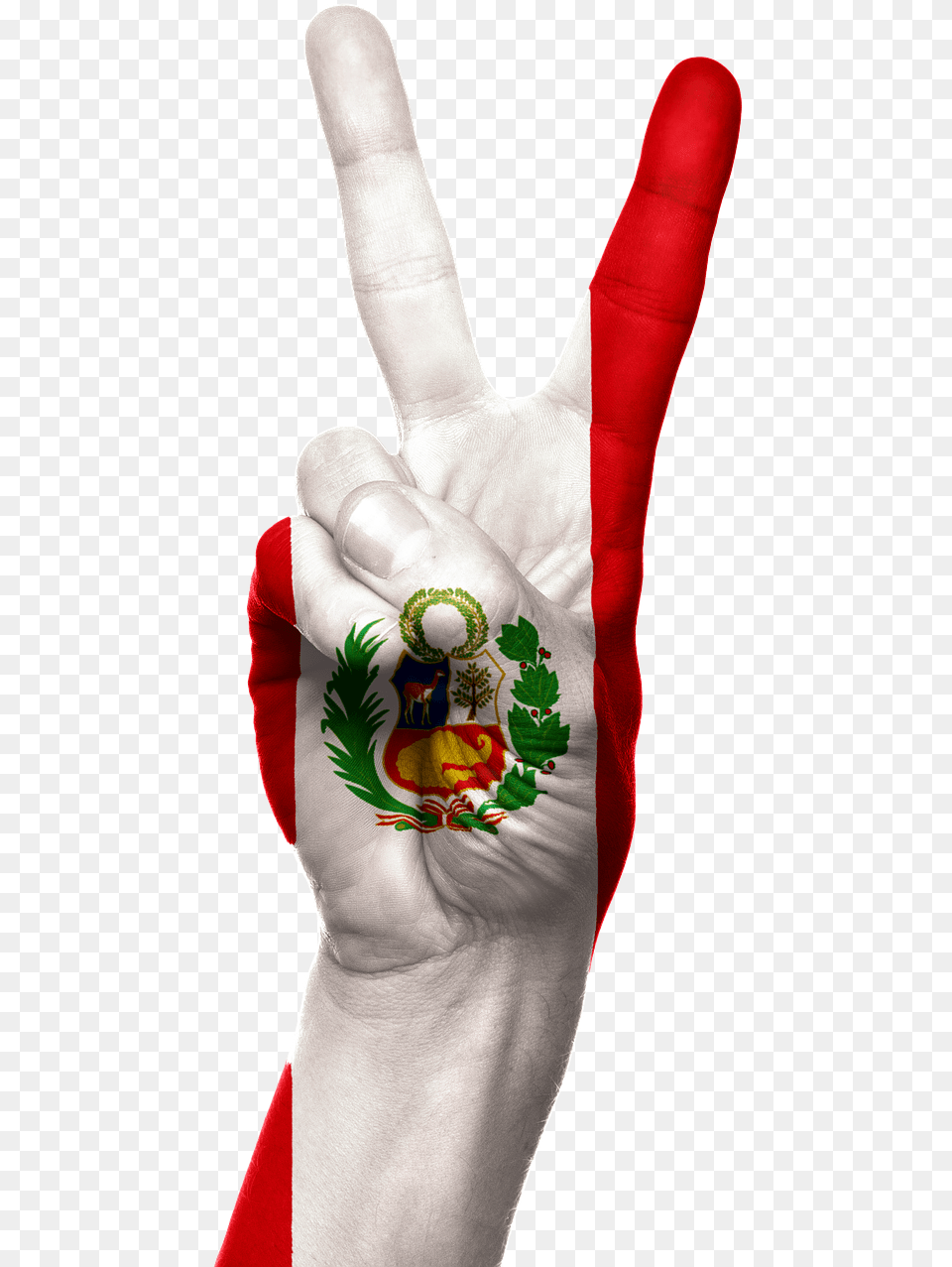 Peru Flag Hand Picture Peru Flag, Body Part, Clothing, Finger, Glove Free Png Download