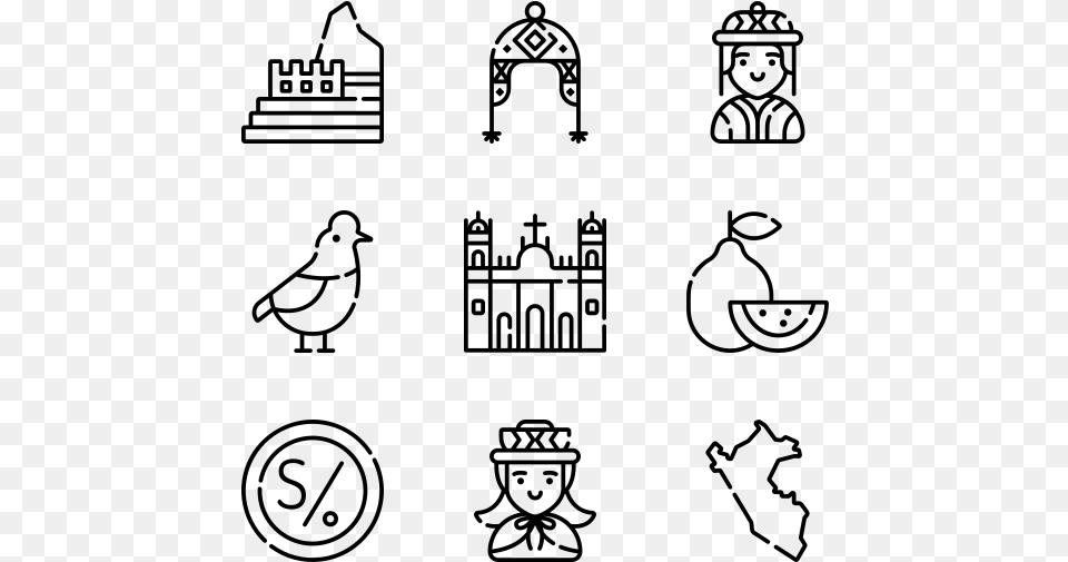 Peru Professional Icons, Gray Free Transparent Png