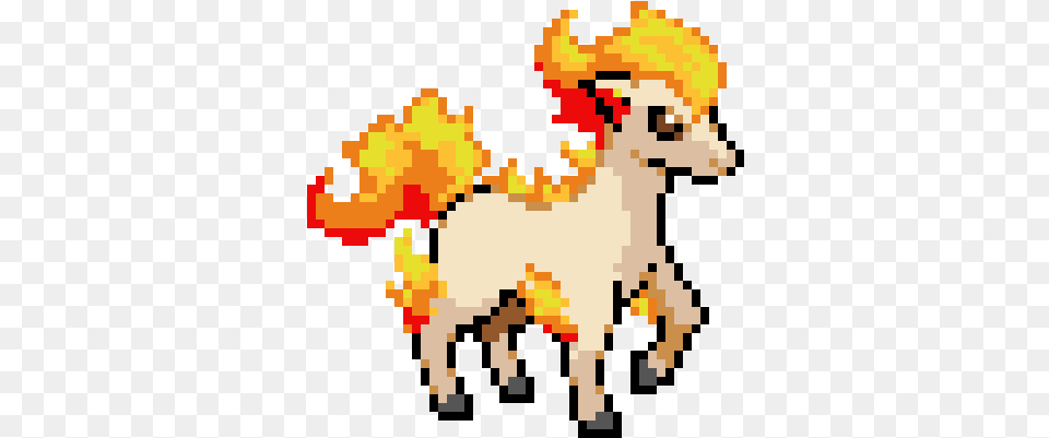 Peruvian Artists Pokedex Project Ponyta On Behance Pixel Art Pokemon Horse, Animal, Mammal Png Image