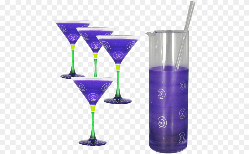 Peruvian Splendor Purple Martini Bundle Martini Glass, Alcohol, Beverage, Cocktail, Cup Png Image