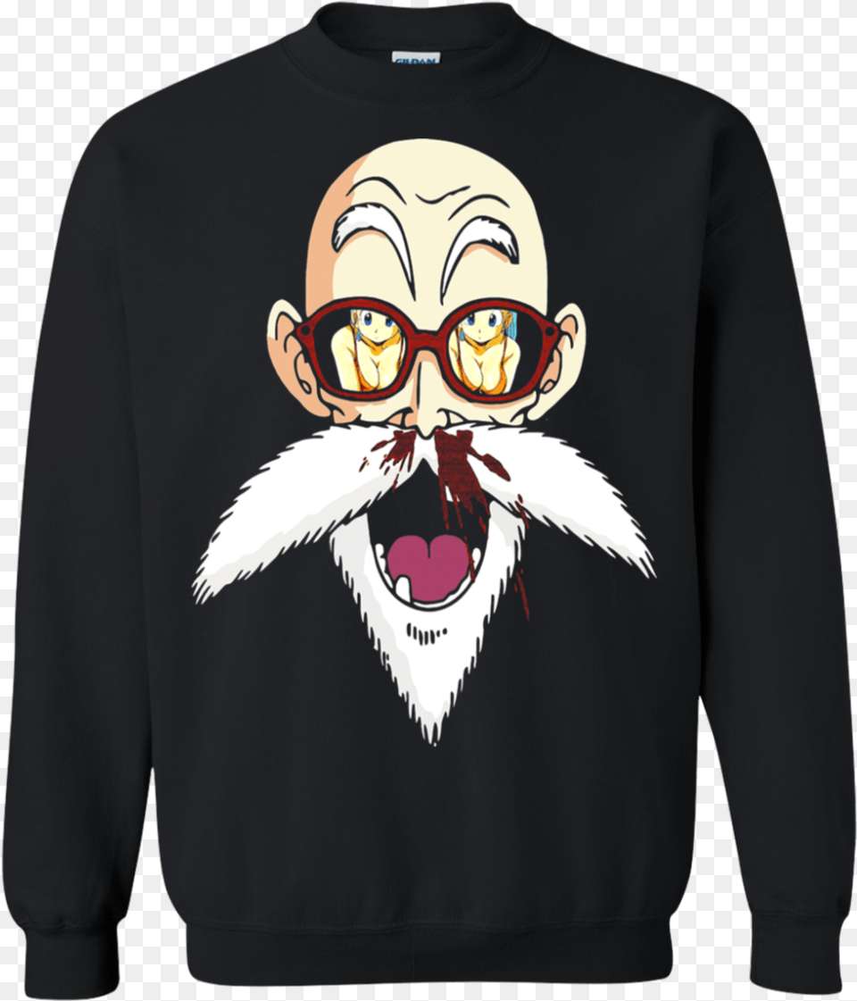 Perverted Master Roshi Nose Bleeding Dragon Ball Sweatshirt Bugs Bunny And Lola Hoodie, Sweater, Clothing, Knitwear, Male Free Png