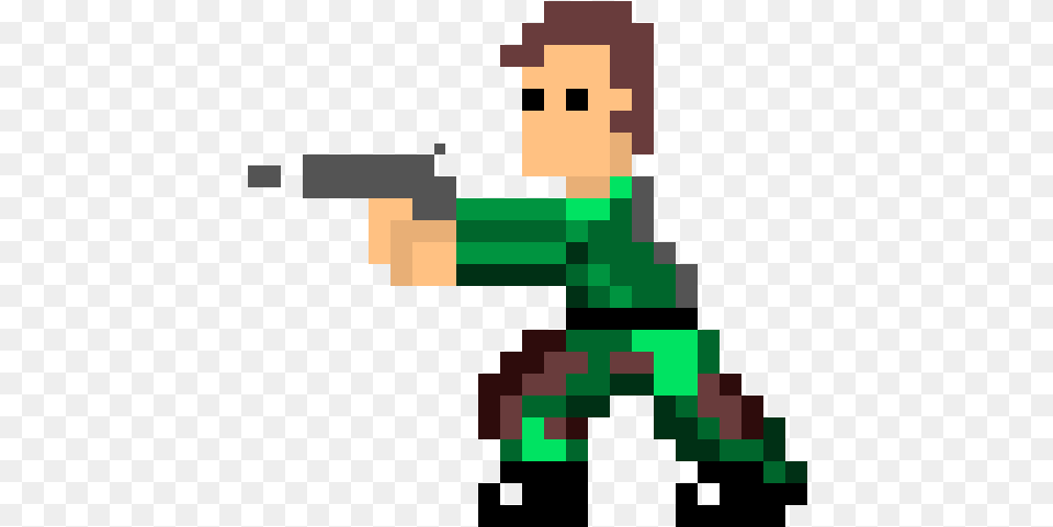 Pessoa Com Uma Arma Pixel Art, Elf Free Png