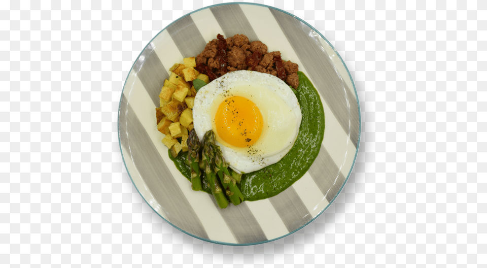 Pesto Turkey Egg Breakfast Fried Egg, Food, Food Presentation, Plate, Meal Free Png Download