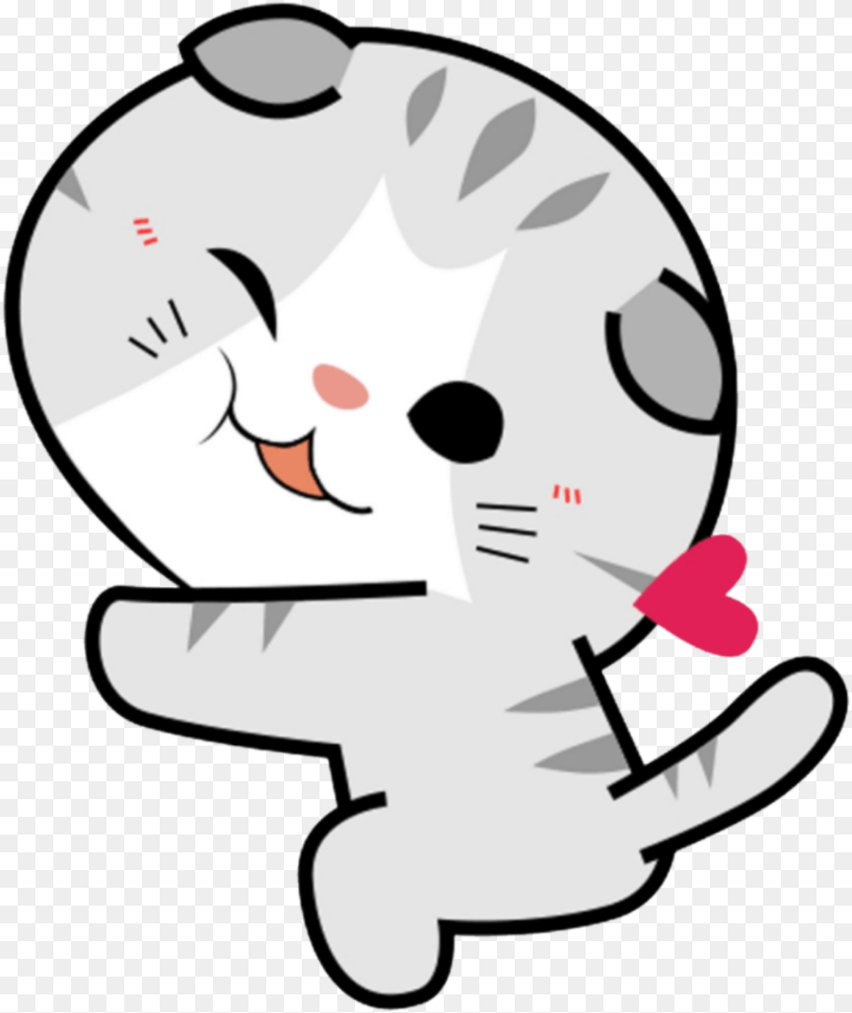 Pet Animal Cat Gato Chibi Kawaii Cute Sonrojo Blush Kawaii Cat Transparent Png Image