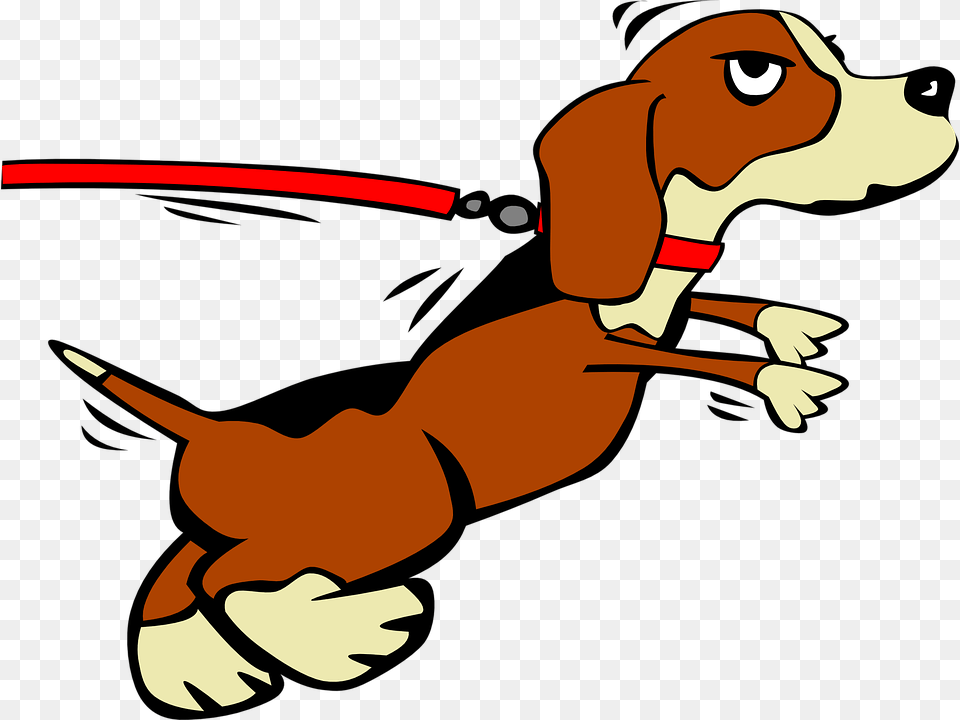 Pet Clipart Cartoon Cartoon Dog Pulling On Leash, Animal, Canine, Mammal, Hound Free Png Download