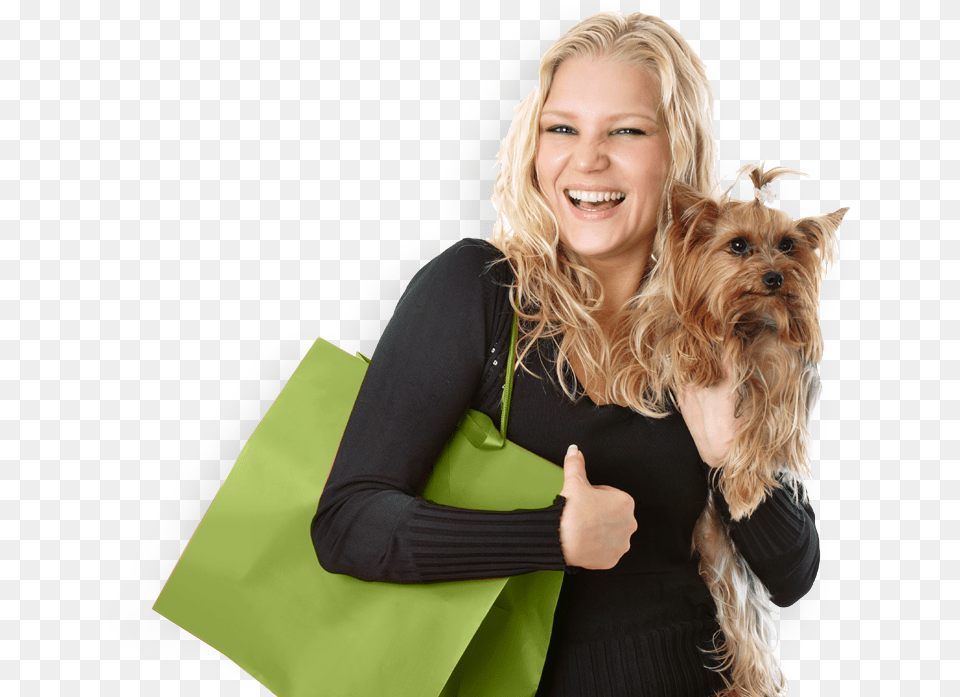 Pet Families Dog And Owner, Woman, Adult, Bag, Female Png Image