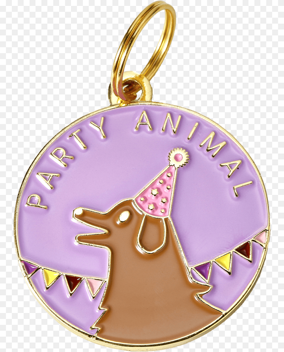 Pet Id Tag Made Of Gold Plated Brass And Purple Enamel Pet Tag, Accessories, Jewelry, Necklace, Food Free Transparent Png