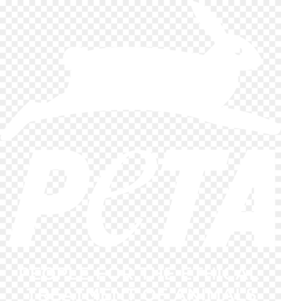 Peta Tagline Bunny Large 01 White Wordpress Logo White, Advertisement, Poster, Animal, Fish Free Png